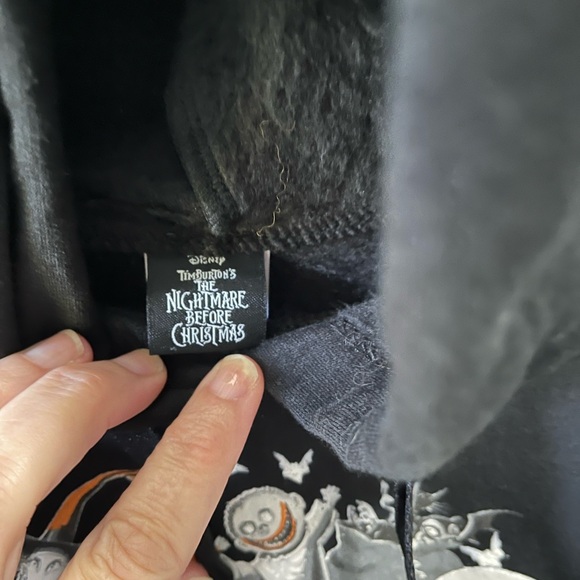 Disney Black and Gray Nightmare Before Christmas Hoodie women’s size small boxEJ - Picture 3 of 5